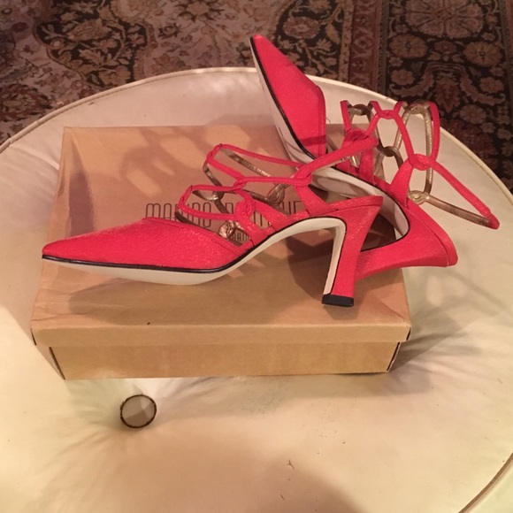 Lucciole red size 8 strapped High heel - Picture 3 of 4